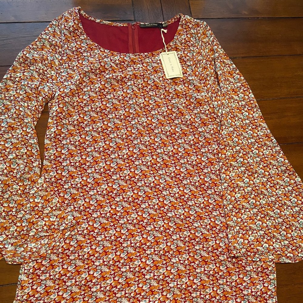 Autumn Long Sleeve Flower Dress